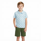 BSSO2041 Mallard Ducks Green Polo Boys Shorts Set