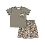 Preorder MOQ 5 pcs Each Style Easter Bunny Camo Kids Matching Clothes
