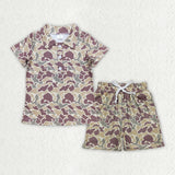BSSO2046 Hunting Camo Polo Boys Shorts Outfits