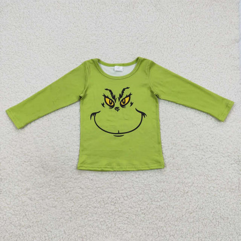 BT0256 Green Cartoon Shirt Top