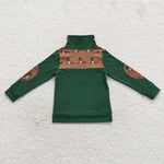 BT0280 Hunting Mallard Green Zipper Pullover Boy's Shirt Top