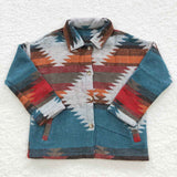 BT0284 New Children's Western Flannel Shirt Boy's Girl's Shirt Coat