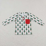 BT0326 Christmas Trees Boy Shirt Top