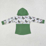 BT0357 Mallard Green Hoodie Boy Shirt Top