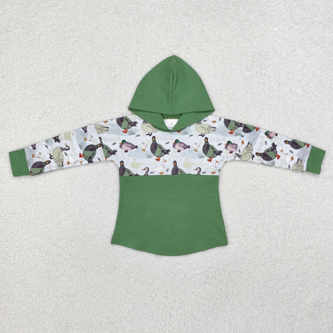 BT0357 Mallard Green Hoodie Boy Shirt Top