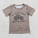 BT0360 A LITTLE DIRT NEVER HURT Truck Boy Shirt Top