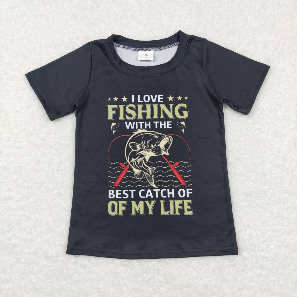 BT0342 Fish Wild Life Mallard excavator Boy Shirt Top – Amy yu