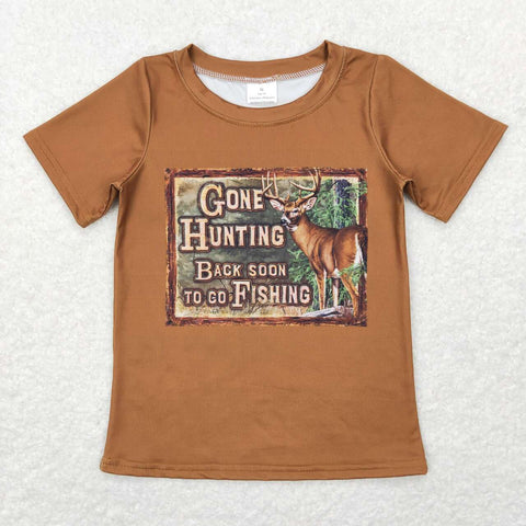 BT0424 Hunting Fishing Elk Boy Shirt Top