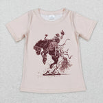 BT0434 Horse riding Kids Shirt Top Boy