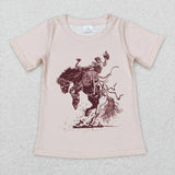 BT0434 Horse riding Kids Shirt Top Boy