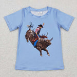 BT0435 Howdy Blue Kids Shirt Top Boy