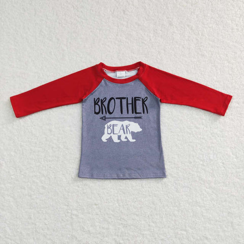 BT0449 Brother Bear Red Boy Kids Shirt Top