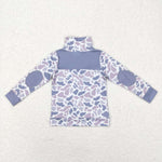 BT0467 Camo Boy Zipper Pullover Boy Shirt Top