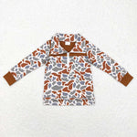 BT0468 Camo Boy Zipper Pullover Boy Shirt Top