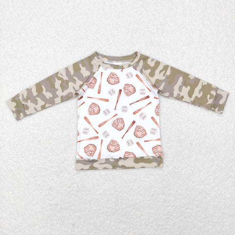 BT0469 Baseball Camo Kids Shirt Top