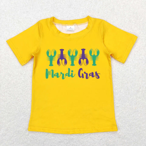 BT0502 Mardi Gras Yellow Kids Shirt Top