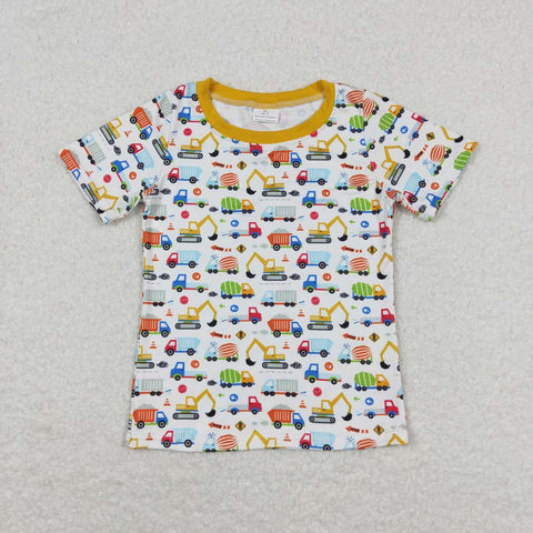 BT0555 Truck Yellow Kids T-Shirt Top