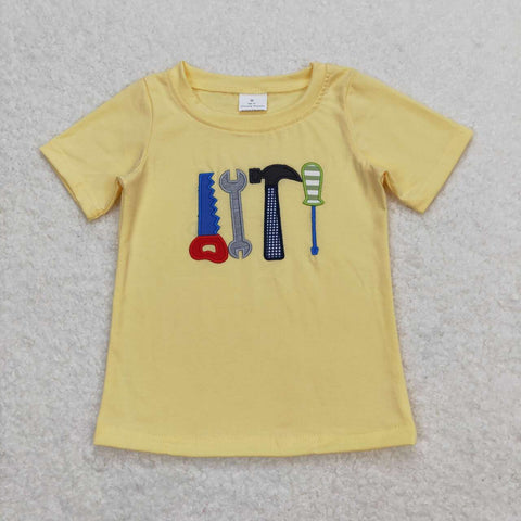 BT0575 Embroidery Tool Yellow Kids Shirt Top