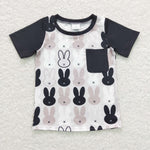 BT0589 Bunny Grey Kids Shirt Top