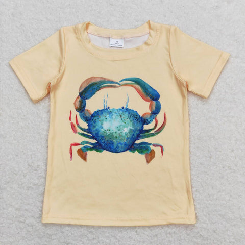 BT0612 Crab Yellow Shirt Top Boy