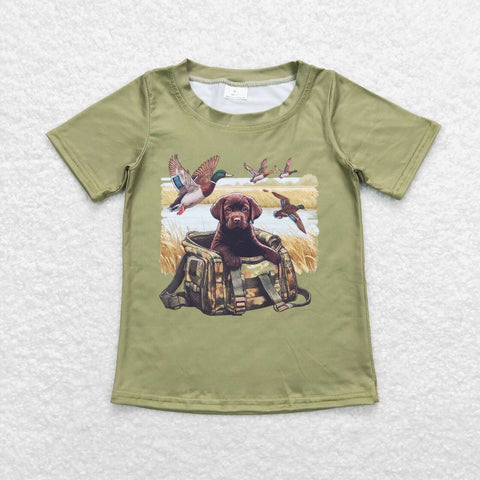 BT0637 Mallard Dog Camo Kids Shirt Top