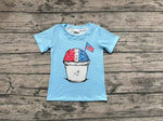 BT0648 USA Flag Blue Kids Shirt Top