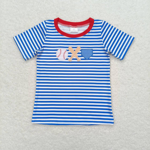 BT0657 Baseball Stripe Boy Shirt Top