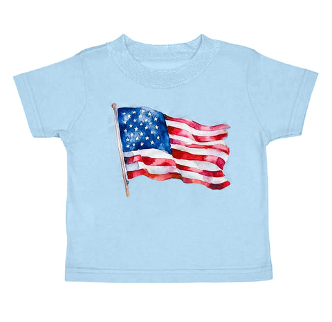 MOQ 3 pcs Custom BT0683 4th of July USA Flag Kids Shirt Top