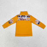 BT0695 Truck Pumpkin Orange Boy Zipper Pullover