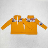 BT0695 Truck Pumpkin Orange Boy Zipper Pullover