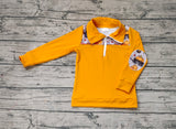 BT0695 Truck Pumpkin Orange Boy Zipper Pullover