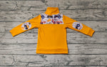 BT0695 Truck Pumpkin Orange Boy Zipper Pullover