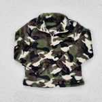 BT0737 Camo Plush Pullover Zip Kids Coat