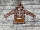 BT0746 Hunting Camo Zip Hoodie Kids Pullover Top