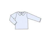 BT0752 Blue Plaid Boy's Kids Shirt Top