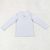 BT0752 Blue Plaid Boy's Kids Shirt Top