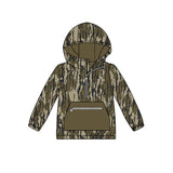 BT0753 Hunting Camo Zip Hoodie Kids Pullover Top