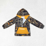 BT0755 Hunting Camo Zip Hoodie Kids Pullover Top