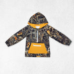 BT0755 Hunting Camo Zip Hoodie Kids Pullover Top