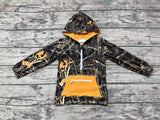 BT0755 Hunting Camo Zip Hoodie Kids Pullover Top