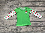 BT0770 Christmas Green Animal Boy's Kids Shirt Top