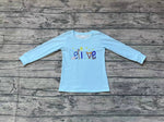 BT0775 Jesus Believe Sky Blue Boy's Kids Shirt Top