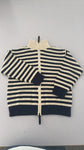 Preorder BT0781 Black Stripe Kids Knit Sweater Coat