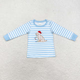 Embroidery Christmas Dog Kids Sibling Matching Clothes