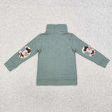 BT0796 Hunting Mallard Dog Kids Boys Zip Pullover