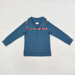 BT0798 Hunting Camo Orange Kids Boys Zip Pullover