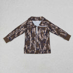 BT0811 Hunting Camo Kids Boys Zip Pullover