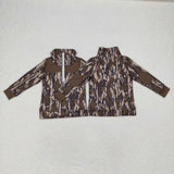 BT0811 Hunting Camo Kids Boys Zip Pullover