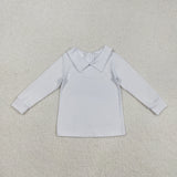 BT0820 White Cotton Cute Kids Boys Shirt Top