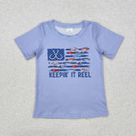 BT0873 KEEPIN IT REEL Fish Hook Kids Boy Shirt Top